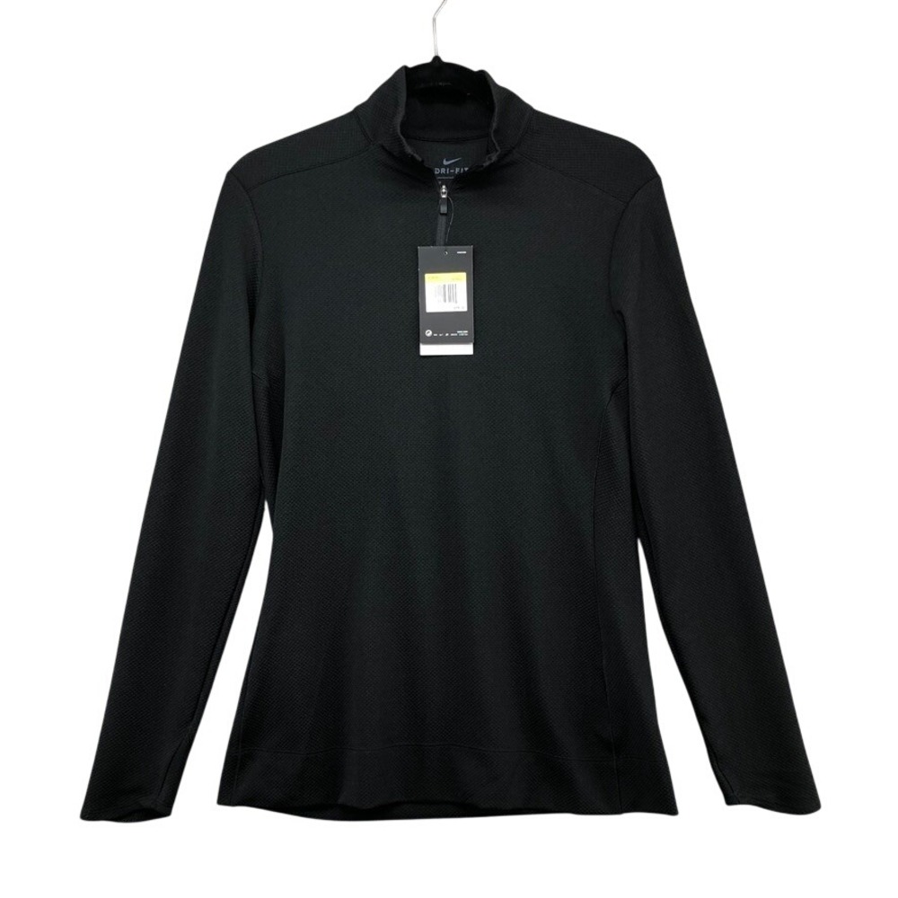Nike Golf Pullover Womens‎ Small Tall Women Black Dri-FIT 1/4 Zip Activewear